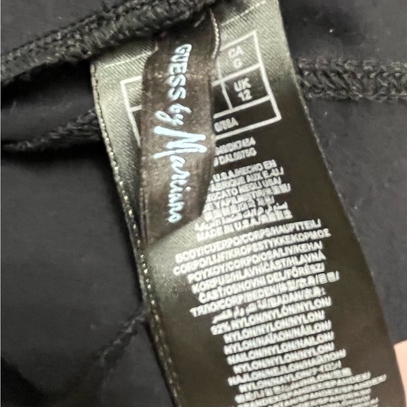 GUESS by Marciano black knit with metallic front panel legging grunge layer fall - Picture 7 of 10